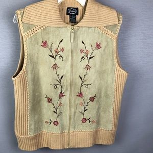 Designer Studio Tan Suede Vest! SZ L